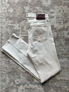 Lauren Ralph Lauren Straight Leg Jeans in Cream